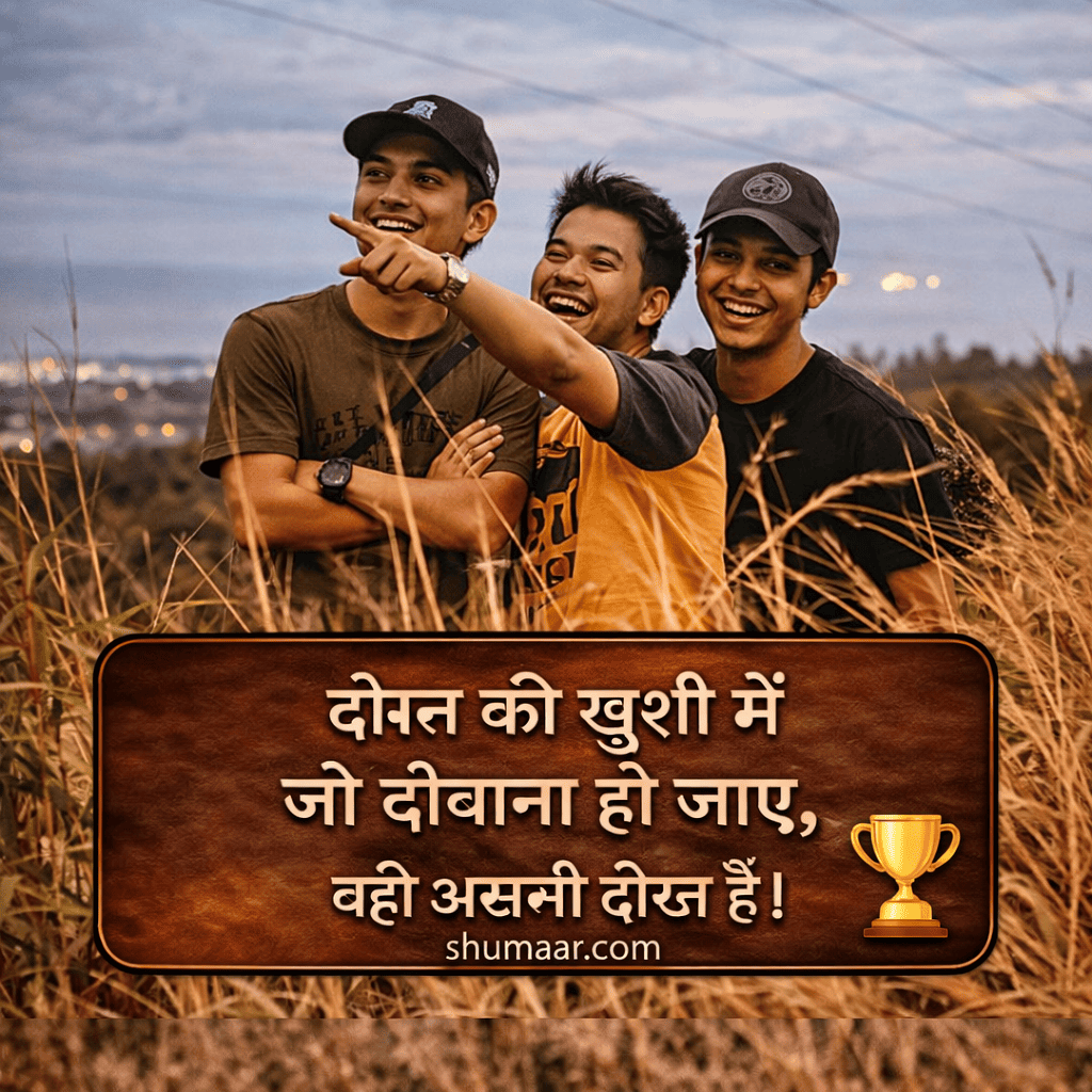दोस्त की ख़ुशी में जो दीवाना हो जाए, — dosti shayari hindi