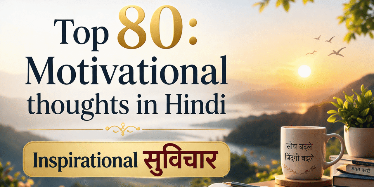 Top 80 : Motivational thoughts in Hindi – Inspirational सुविचार