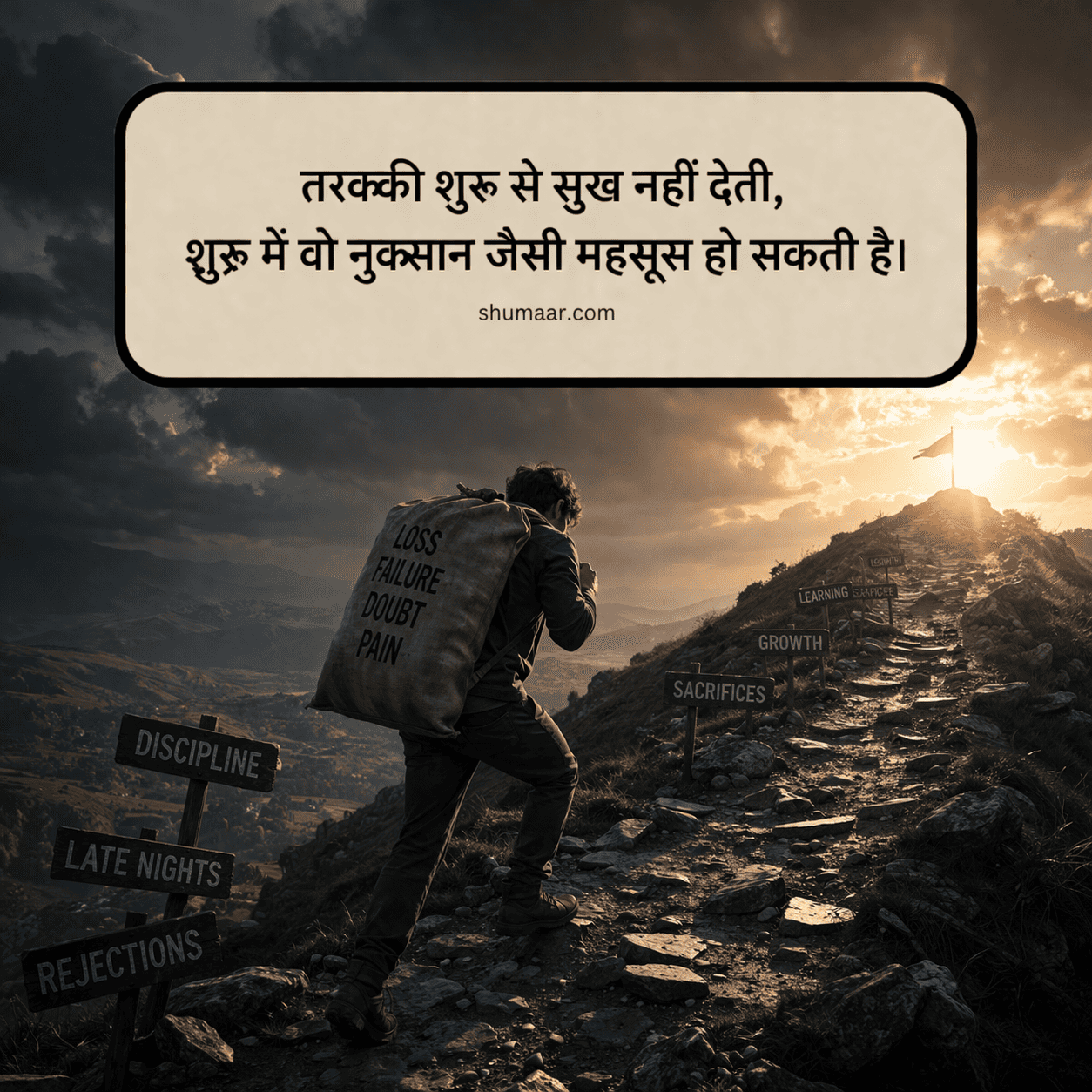 तरक्की शुरू से सुख नहीं देती — motivational thoughts in hindi