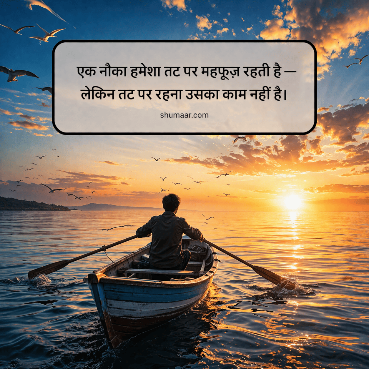 एक नौका हमेशा तट पर महफ़ूज़ रहती है — motivational thoughts in hindi