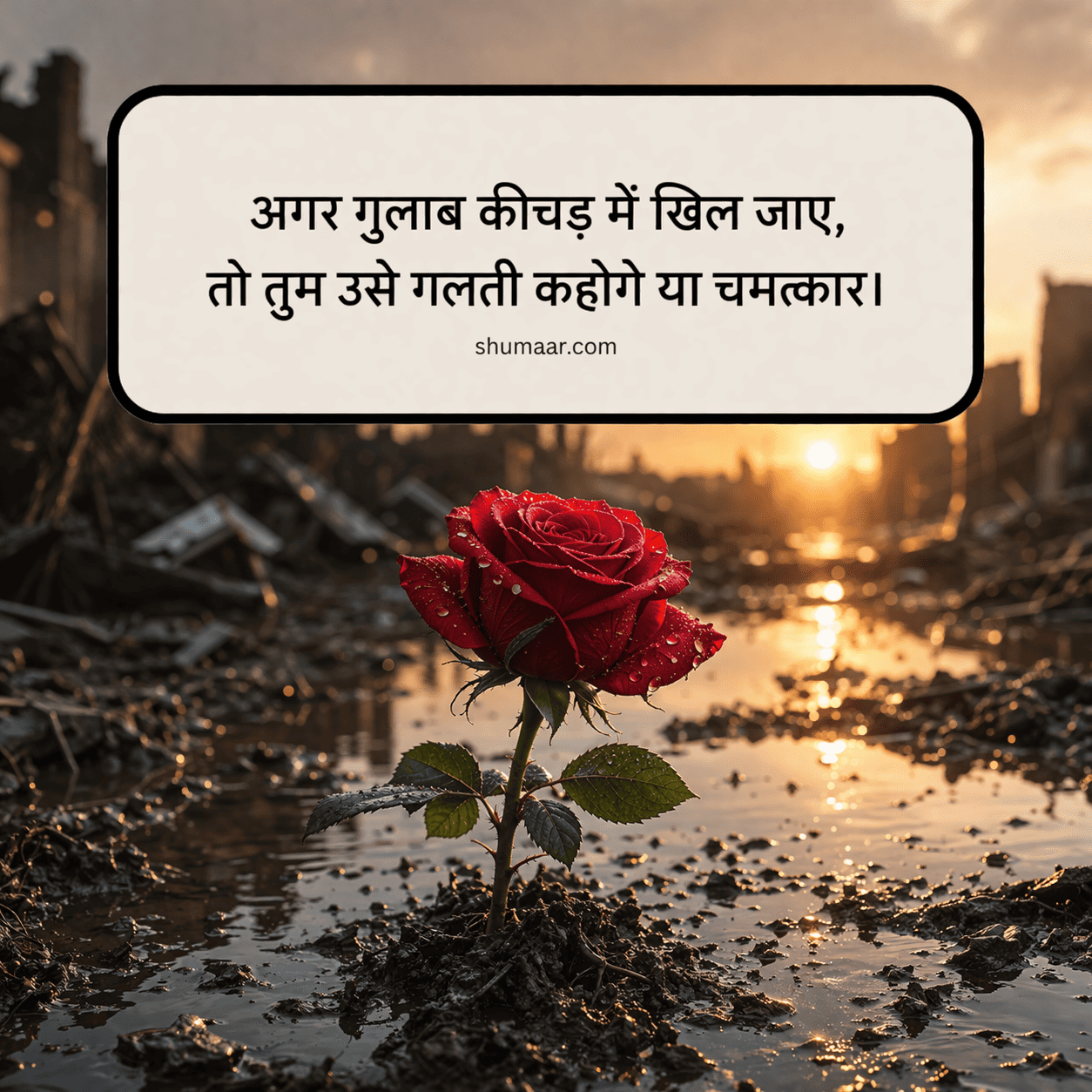 अगर गुलाब कीचड़ में खिल जाए — motivational thoughts in hindi