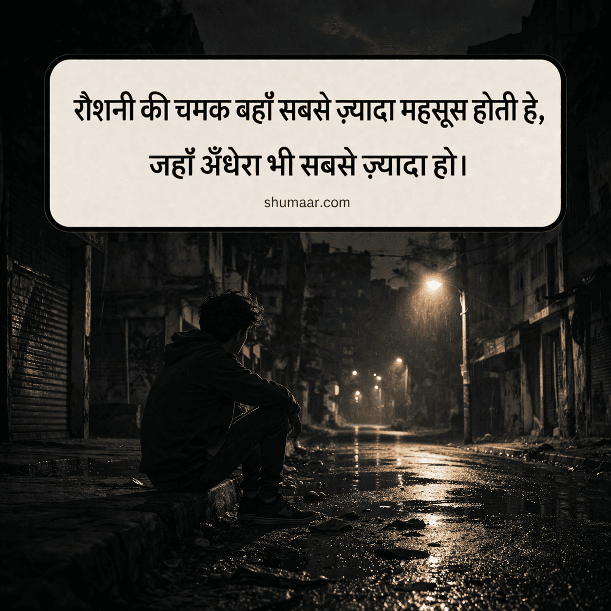 रौशनी की चमक वहाँ सबसे ज़्यादा महसूस होती है — motivational thoughts in hindi